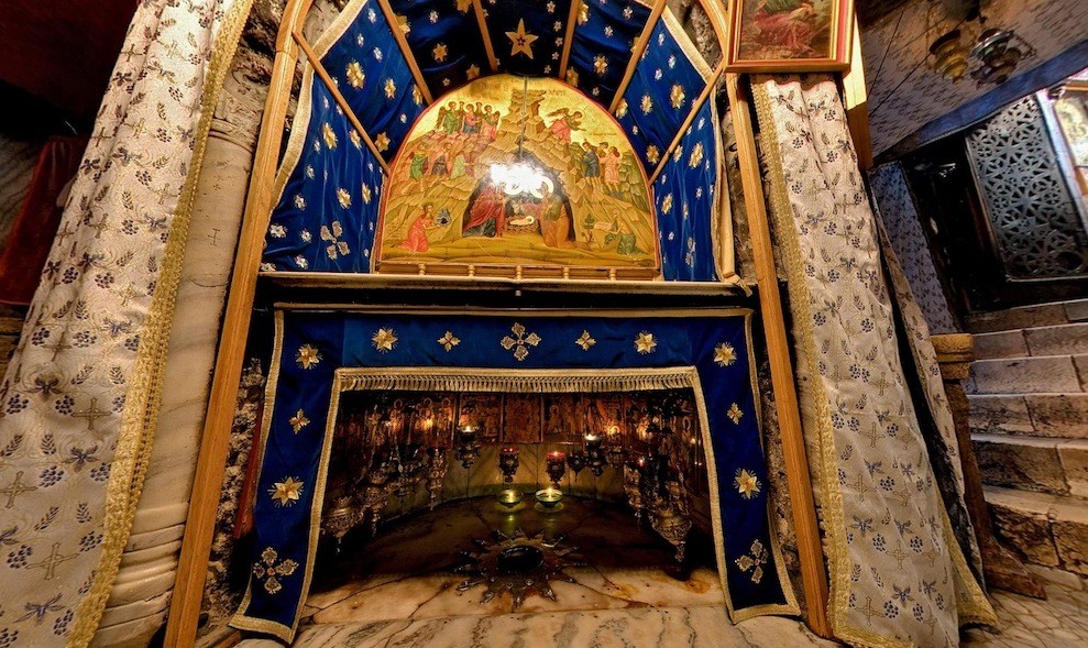 Inside the Church of the Nativity, Bethlehem, Israel